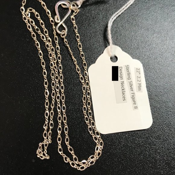 22" Sterling Silver Figure 8 Design Necklaces - Picture 6 of 9